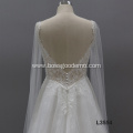 2021luxury lace long sleeve mermaid sexy wedding dress custom backless Ivory tulle wedding dress